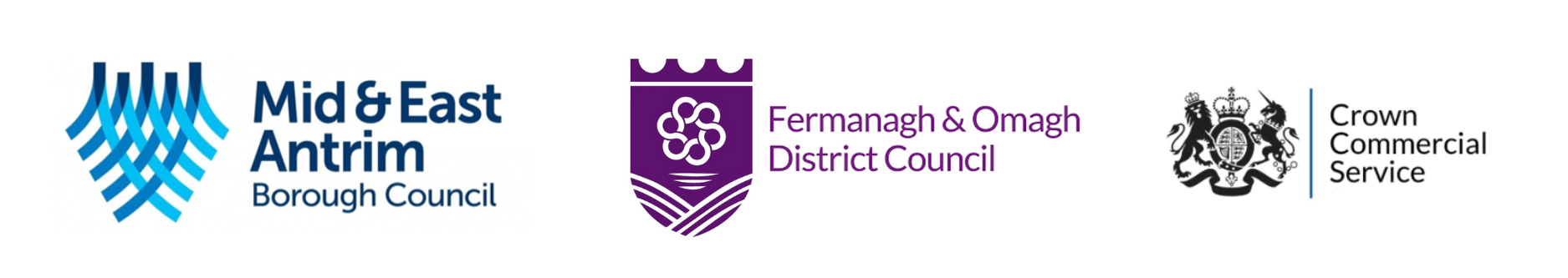 Image showing Mid & East Antrim Borough Council, Fermanagh & Omagh District Council, and Crown Commercial Service
